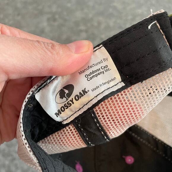 NWT Mossy Oak Embroidered Camo Mesh Hat Cap Blue Purple Hunting Outdoor Trucker - Picture 8 of 10